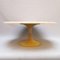 Coffee Table With White Carrara Marble Top & Metal Base 6