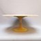 Coffee Table With White Carrara Marble Top & Metal Base, Image 6