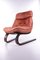 Vintage Brazilian Armchair With Cognac Color Leather Seat Cushion, 1970s, Image 1