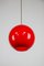 Mid-Century Red Glass Pendant Lamp, Image 3