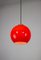 Mid-Century Red Glass Pendant Lamp, Image 6