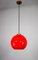 Lampade a sospensione vintage in vetro rosso, set di 2, Immagine 11