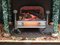 Fireplace Faux Marble With Bar Cabinet, 1950s 11