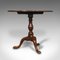 Antique English Tilt Top Mahogany Side Table, 1800 4