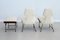 Mid-Century Italian Wood & Bouclé Slipper Chairs & Footstool, 1950, Set of 3 16
