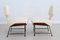 Mid-Century Italian Wood & Bouclé Slipper Chairs & Footstool, 1950, Set of 3, Image 15