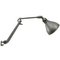 Vintage American Industrial Grey Metal Wall Lamp from Dazor USA 1