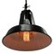 Vintage French Industrial Black Enamel Pendant Light from Mazda, Image 3