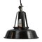 Vintage French Industrial Black Enamel Pendant Light from Mazda, Image 1