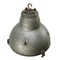 Vintage French Industrial Round Gray Mercury Glass Pendant Light, Image 3