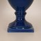 Vintage French Cobalt Blue Porcelain Vase Table Lamps by Robert Kostka, 1970s, Set of 2 4
