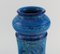 Large Rimini-Blue Glazed Ceramics Vase by Aldo Londi for Bitossi, 1960s 4