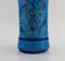 Große Rimini-Blue Vase aus glasierter Keramik von Aldo Londi für Bitossi, 1960er 6