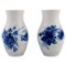 Blue Flower Curved Vases from Royal Copenhagen, Set of 2 1