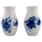 Vases Courbés à Fleurs Bleues de Royal Copenhagen, Set de 2 1