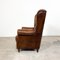Vintage Sheep Leather Wingback Armchair by Joris 5