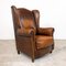 Vintage Sheep Leather Wingback Armchair by Joris 1