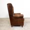 Vintage Sheep Leather Wingback Armchair by Joris 2