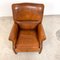 Vintage Cognac Sheep Leather Armchair 6