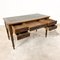Antique English Green Leather Top Desk 6