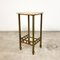 Vintage Brass Side Table with Alabaster Top 1