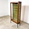 Vintage Oak Display Cabinet with Metal Frame 8