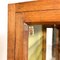 Vintage Oak Display Cabinet with Metal Frame 4