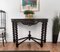 French Console Table in Carved Oak with Beveled Top & Barley Twist Legs, Image 2