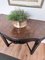 French Console Table in Carved Oak with Beveled Top & Barley Twist Legs 5