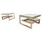 Golden G-Shaped Side Tables from Belgo Chrome, 1970s, Set of 2, Image 1