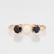 18 Karat Rose Gold Ring with Sapphires and Cultured Pearl, 1960s 4