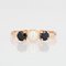18 Karat Rose Gold Ring with Sapphires and Cultured Pearl, 1960s, Image 4