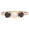 18 Karat Rose Gold Ring with Sapphires and Cultured Pearl, 1960s, Image 1