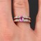 Modern French 18 Karat White Gold Ring with Pink Sapphire and Diamonds, Image 6