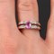 Moderner französischer Ring aus 18 Karat Weißgold mit rosa Saphir und Diamanten 6