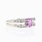 Modern French 18 Karat White Gold Ring with Pink Sapphire and Diamonds 8