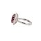 White Gold Ring With Synthetic Ruby & Diamonds, Image 5