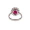 White Gold Ring With Synthetic Ruby & Diamonds, Image 6