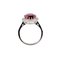 White Gold Ring With Synthetic Ruby & Diamonds 3