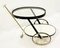Mid-Century Italian Brass Glass and Metal Trolley, 1950s, Image 4