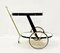 Mid-Century Italian Brass Glass and Metal Trolley, 1950s, Image 2