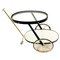 Mid-Century Italian Brass Glass and Metal Trolley, 1950s 1