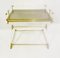 Mid-Century Italian Table in Brass and Acrylic Glass, 1970s 4