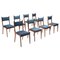 Mid-Century Modern Belgian Dining Chairs by Antonio Citterio, 1950s, Set of 8 1
