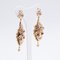 Vintage 12k Gold Earrings with Emeralds in Bourbon Style, Image 2