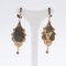Vintage 12k Gold Earrings with Emeralds in Bourbon Style, Image 4
