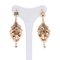 Vintage 12k Gold Earrings with Emeralds in Bourbon Style, Image 1