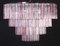 Large Italian Pink & Ice Color Murano Glass Tronchi Chandelier, Image 5