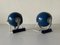 Space Age Blue Metal Spot Wall Lamps, 1970s 10