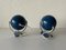 Space Age Blue Metal Spot Wall Lamps, 1970s 5